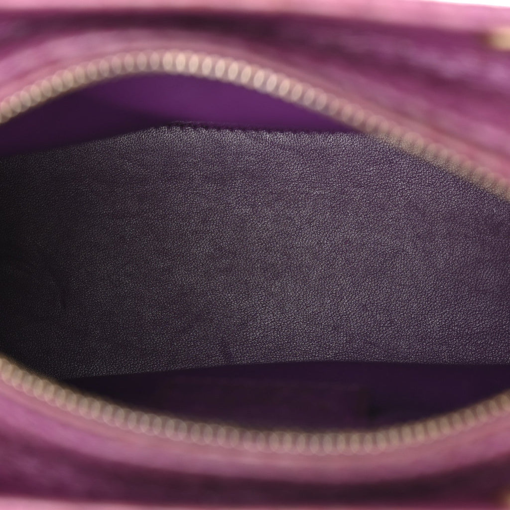 Snakeskin Medium Lady Dior Purple