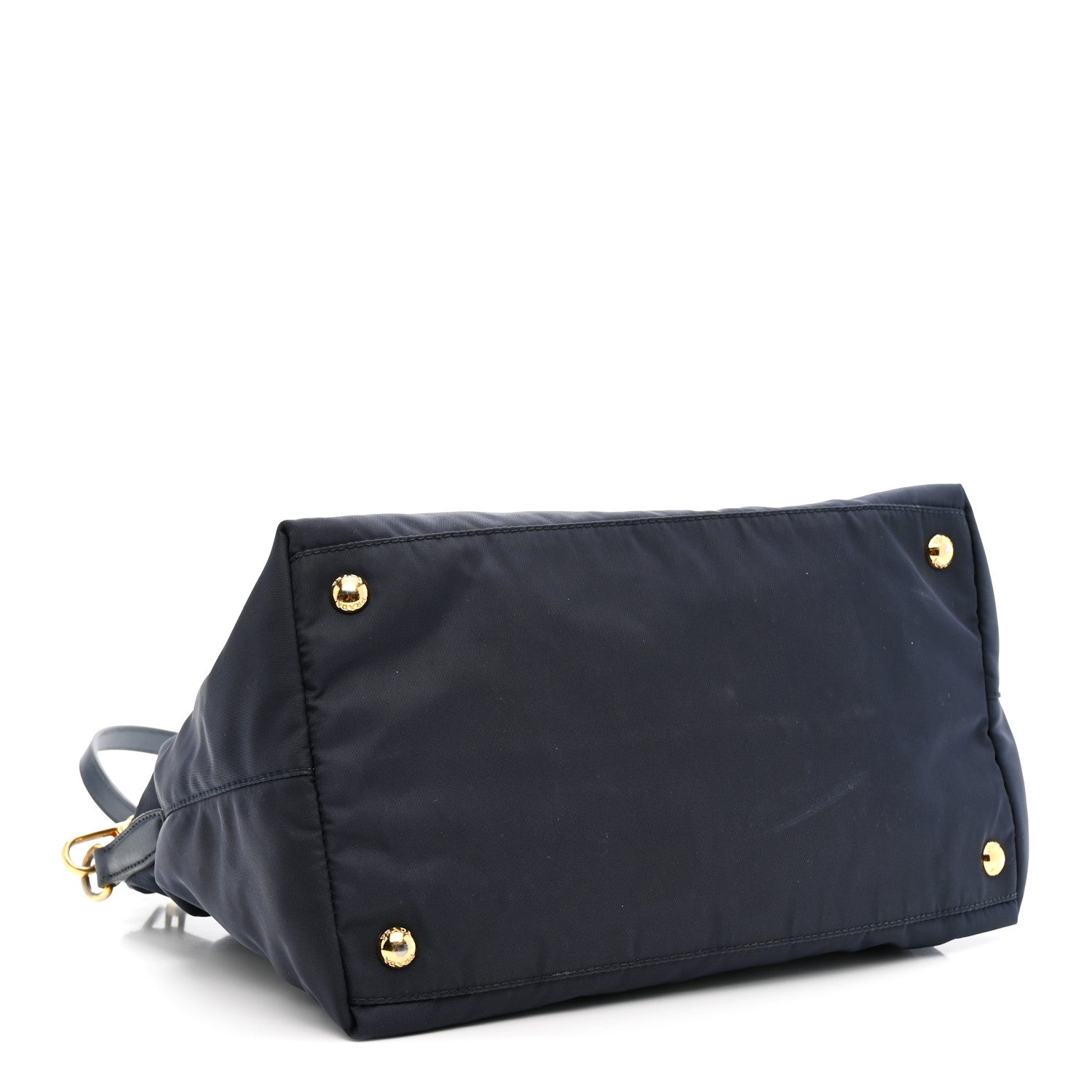 Tessuto Nylon Saffiano Shopping Tote Navy