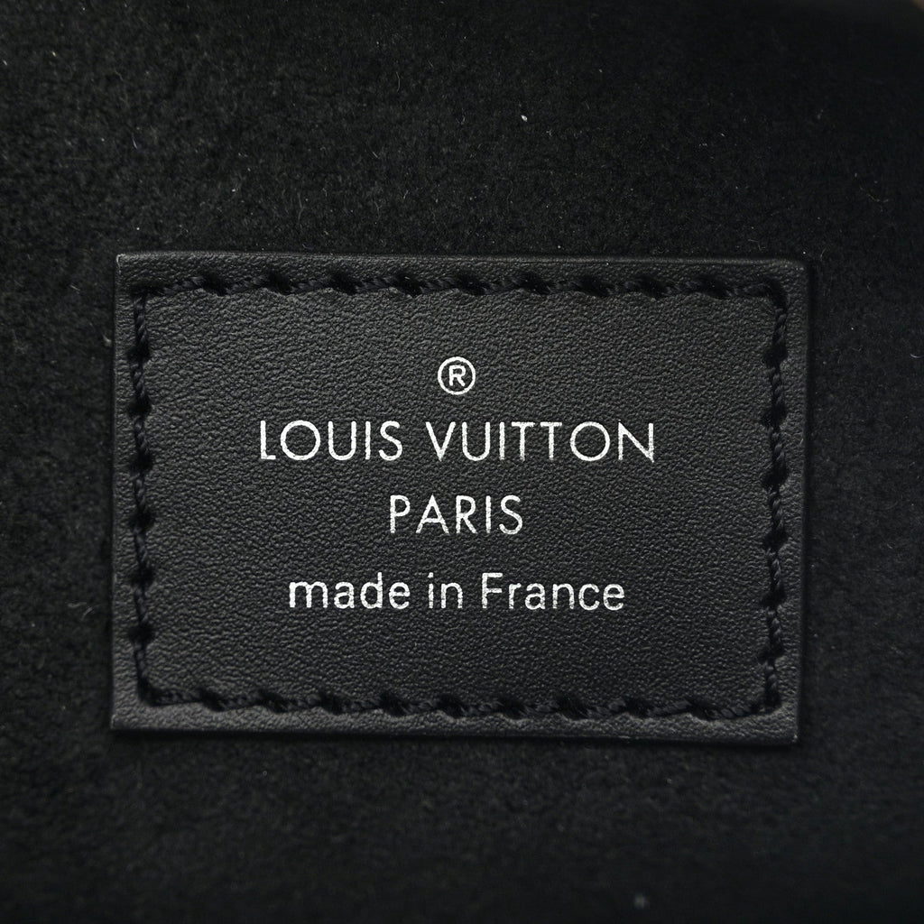 Calfskin Debossed Monogram Side Trunk Black