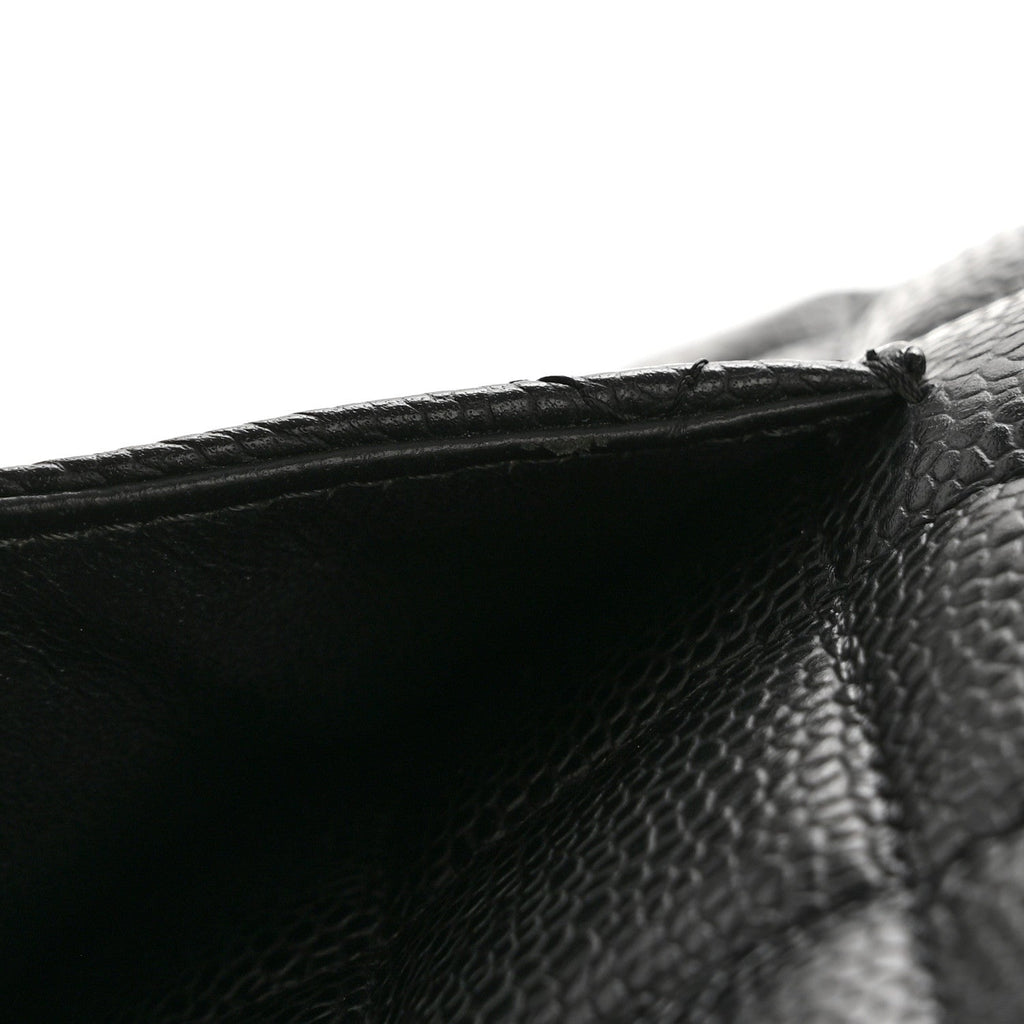 Caviar Quilted Jumbo Single Flap Black