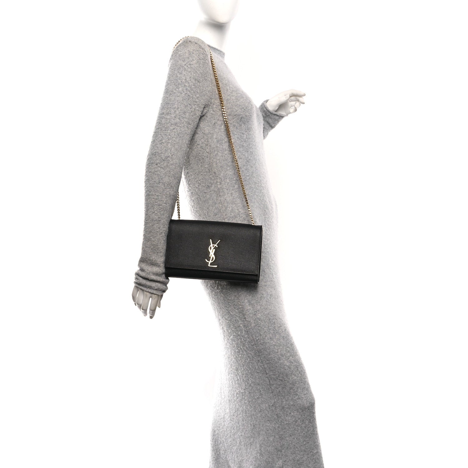 Grain De Poudre Small Monogram Kate Satchel Black