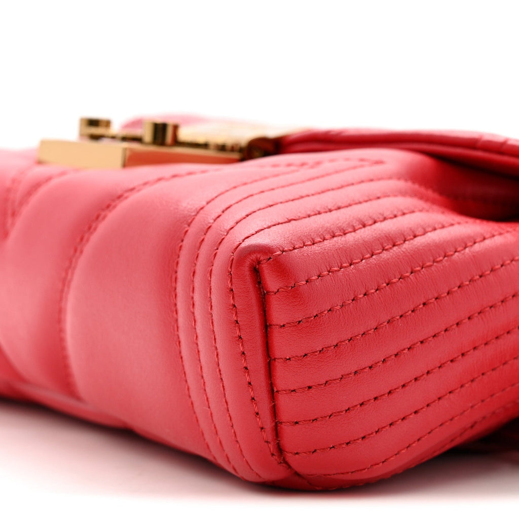 Calfskin Quilted Small Patricia Belt Bag Ruby Red