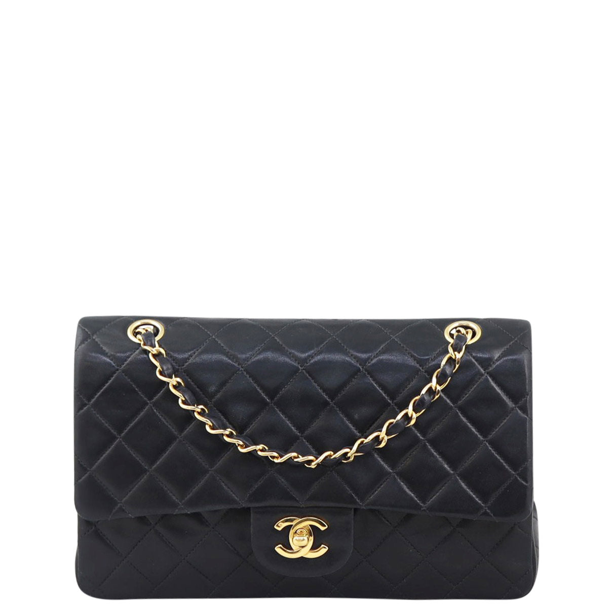Chanel Classic Double Flap Medium | Black Quilted Lambskin