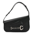 Demetra Small Horsebit 1955 Asymmetric Shoulder Bag Black