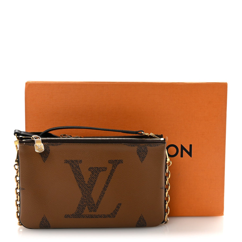 Reverse Monogram Giant Double Zip Pochette