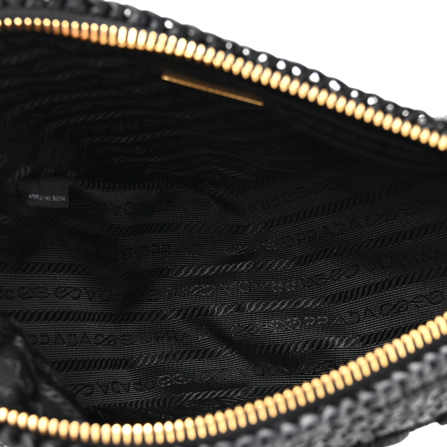 Yarn Raffia Effect Crochet Triangle Shoulder Bag Black