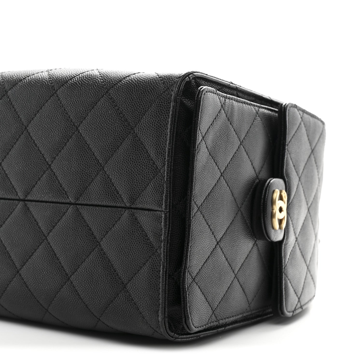 Caviar Quilted Medium Chanel 25 Handbag Black