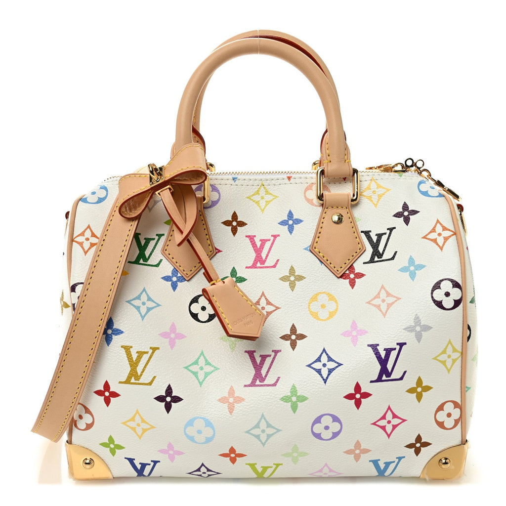 LV X TM Monogram Multicolor Speedy Bandouliere 25 White