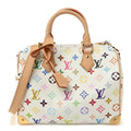 LV X TM Monogram Multicolor Speedy Bandouliere 25 White