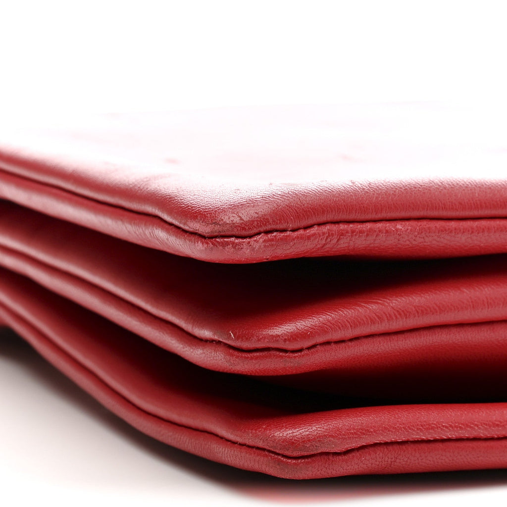 Lambskin Large Trio Crossbody Bag Red