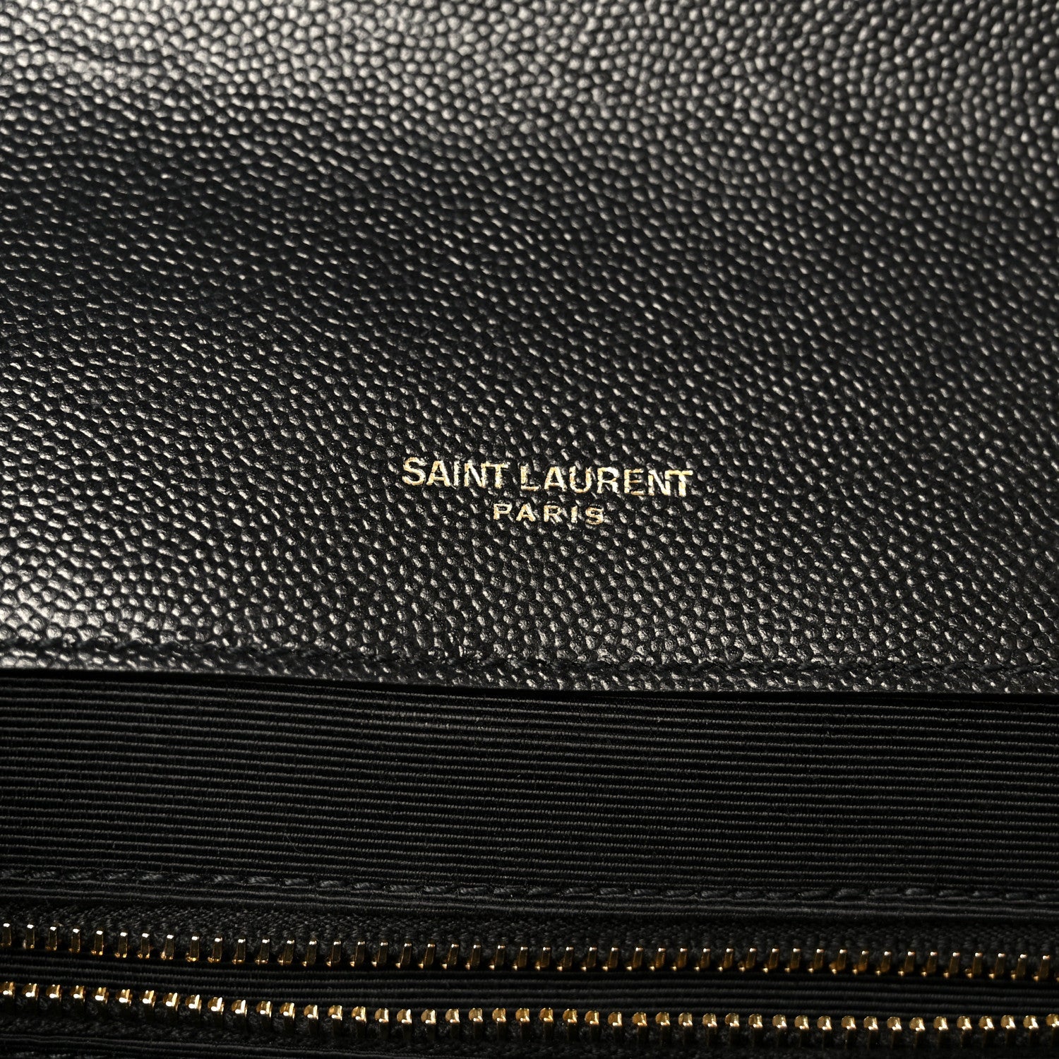 Grain De Poudre Textured Mixed Matelasse Large Triquilt Monogram Satchel Black