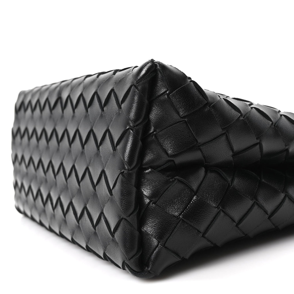 Nappa Intrecciato Small Andiamo With Chain Shoulder Bag Black