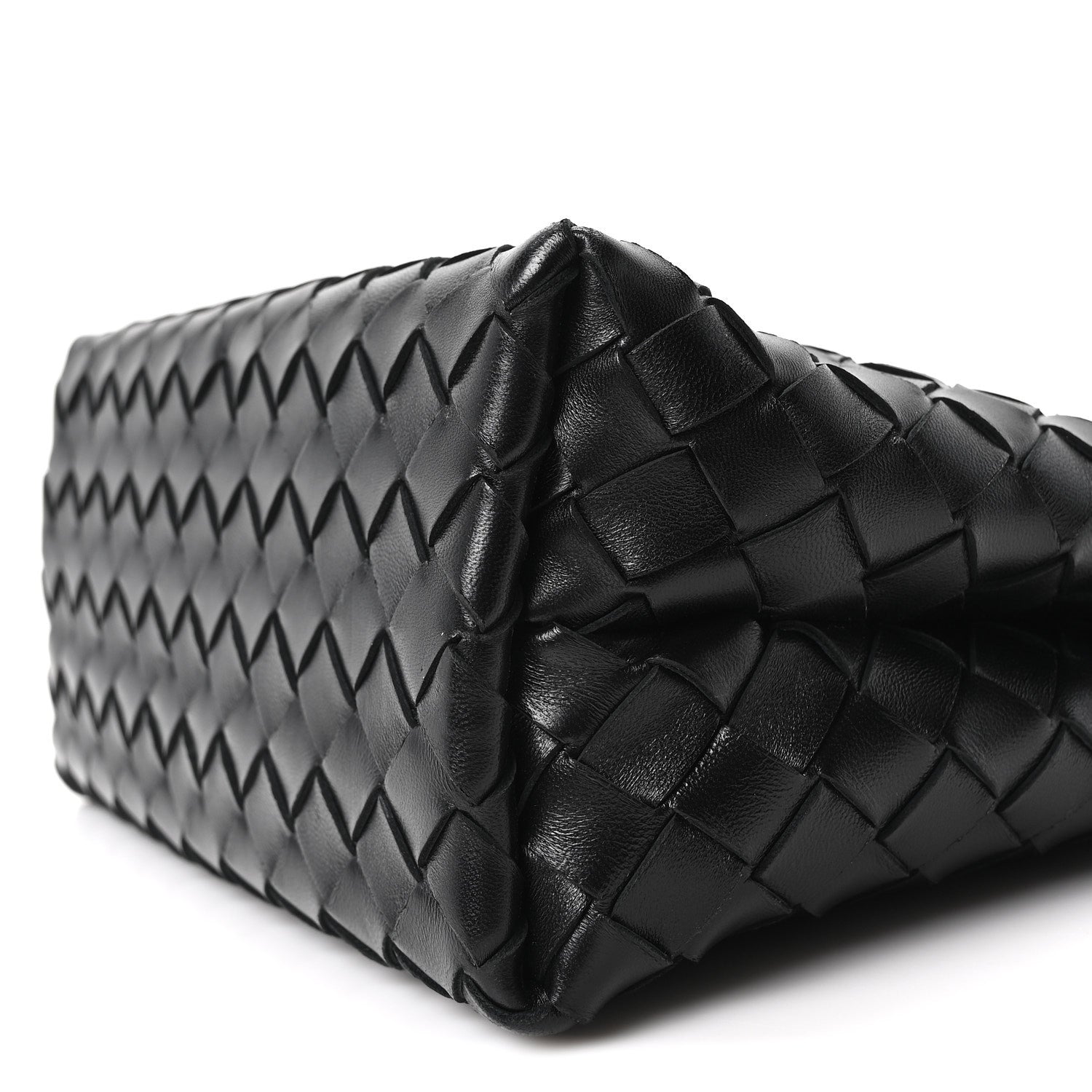 Nappa Intrecciato Small Andiamo With Chain Shoulder Bag Black