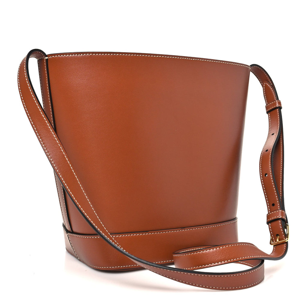 Smooth Calfskin Small Cuir Triomphe Bucket Bag Tan