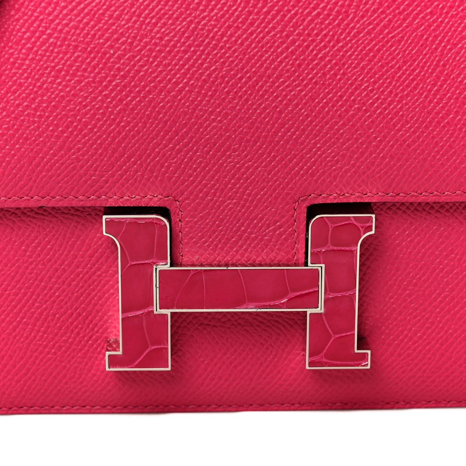 Epsom Shiny Alligator Constance 18 Rose Mexico