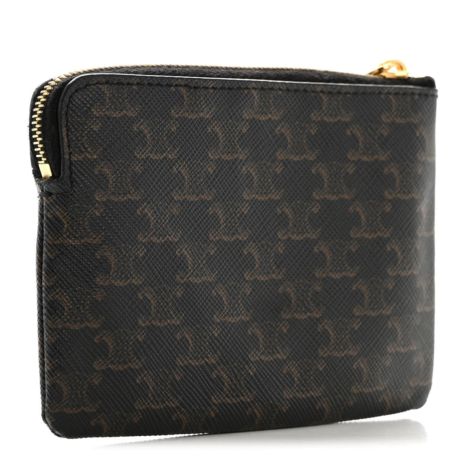 Triomphe Canvas Coin and  Pouch With Hook Black