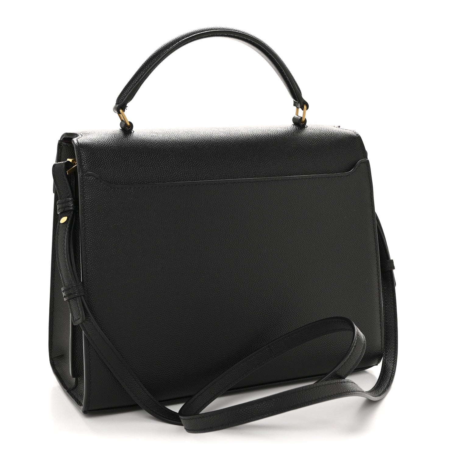 Grain de Poudre Medium Classic Monogram Cassandra Top Handle Black Rouge Legion