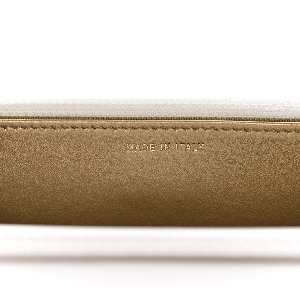Lambskin Quilted CC Pearl Crush Wallet on Chain WOC White