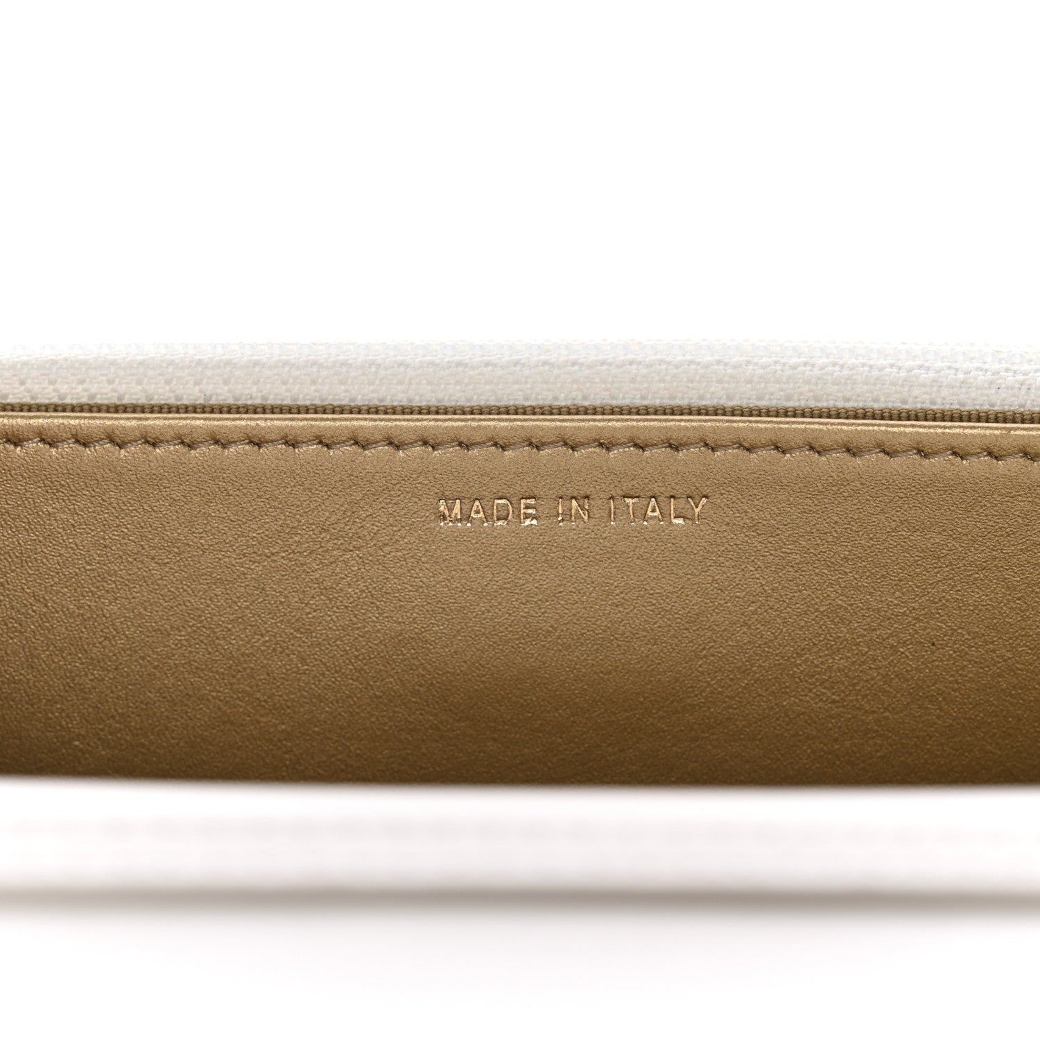 Lambskin Quilted CC Pearl Crush Wallet on Chain WOC White