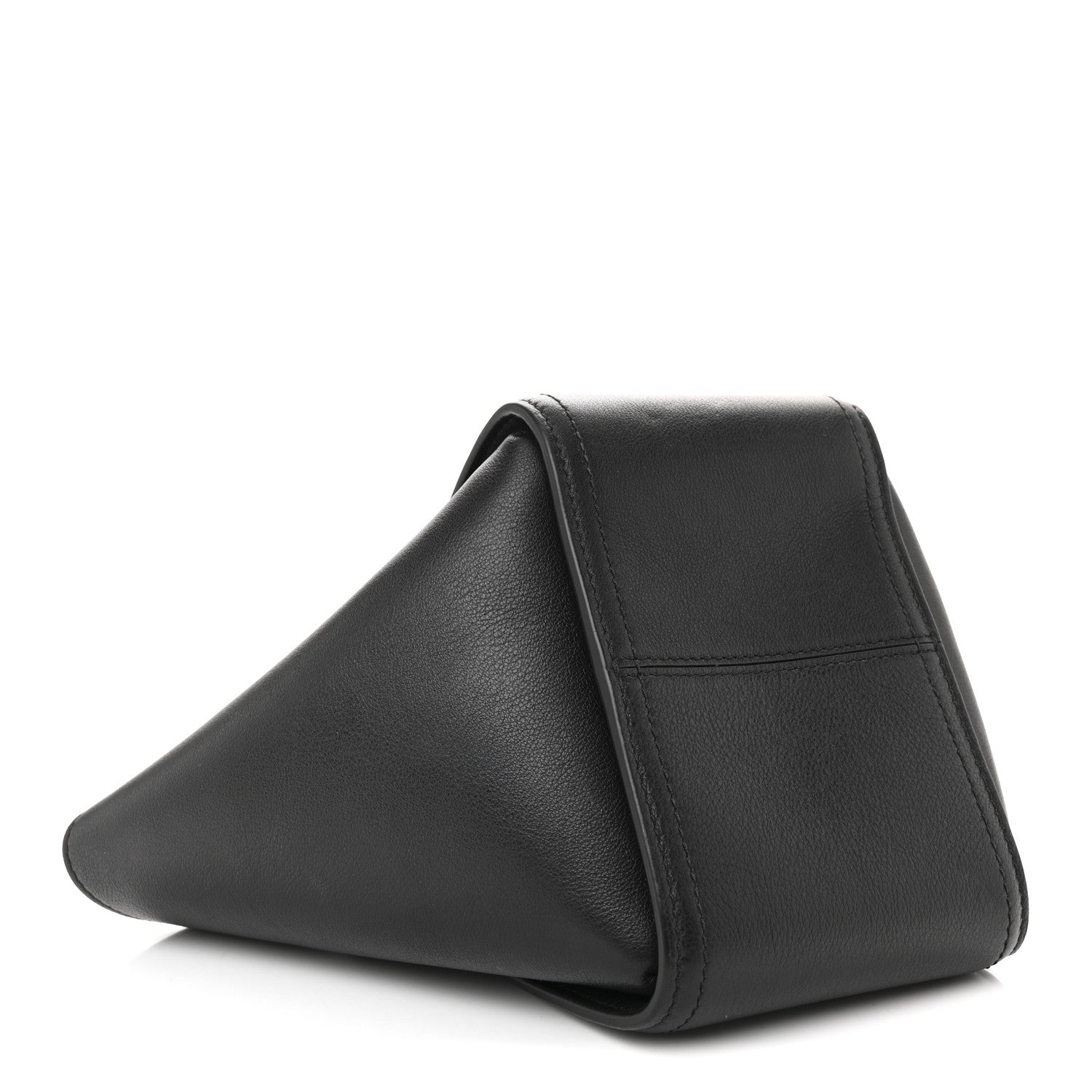 Silky Calfskin Mini Rider's Top Handle Bag Black
