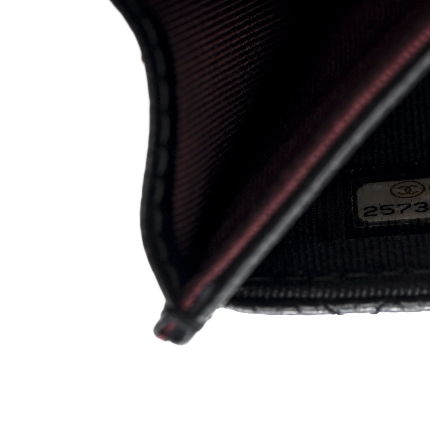 Caviar Quilted Flap  Holder Wallet Black