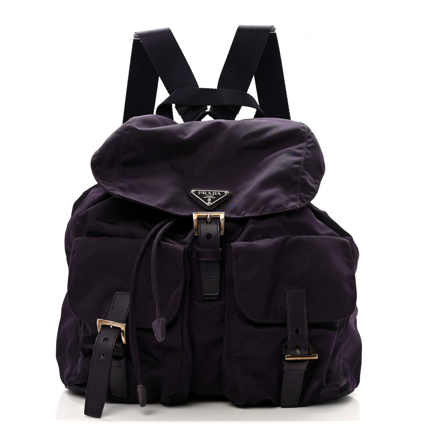 Tessuto Nylon Saffiano Medium Backpack Purple