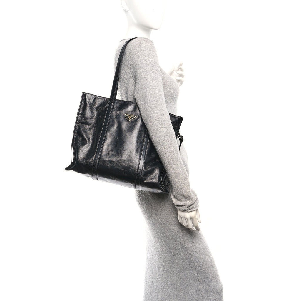 Soft Lux Large Shopping Tote Black