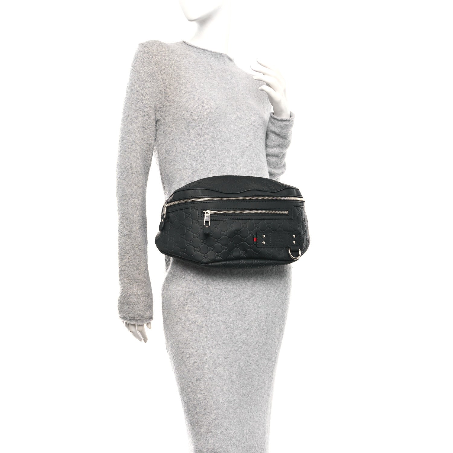 Guccissima Web Belt Bag Black