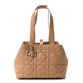 Calfskin Macrocannage Medium Toujour Powder Tan