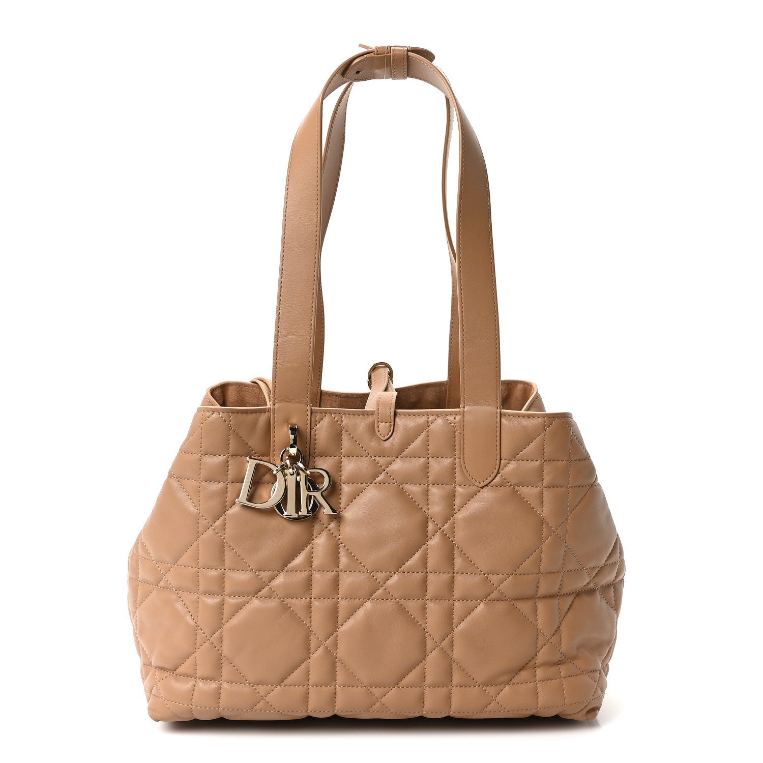 Calfskin Macrocannage Medium Toujour Powder Tan