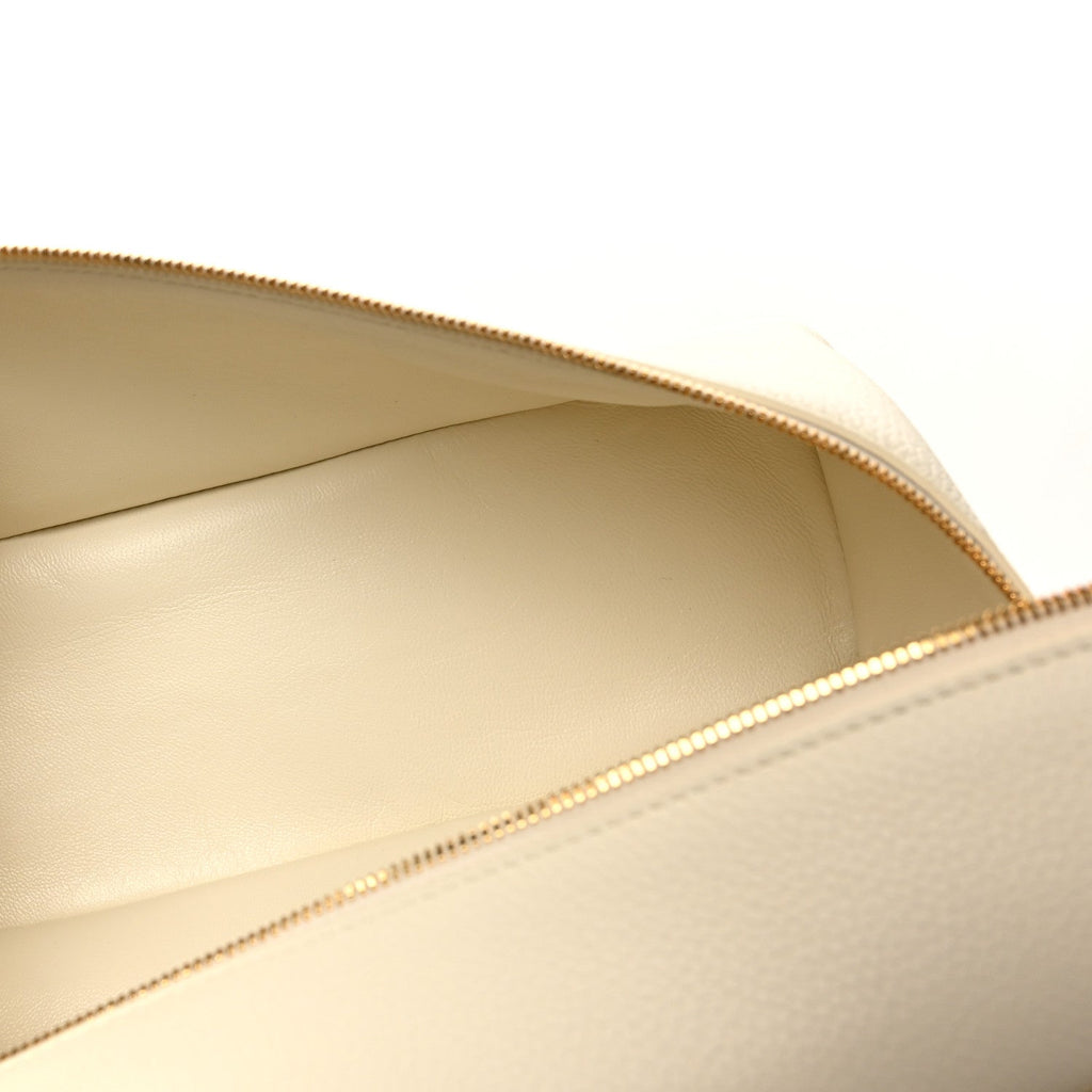 Grained Calfskin L27 Extra Pocket Pouch Whisper White