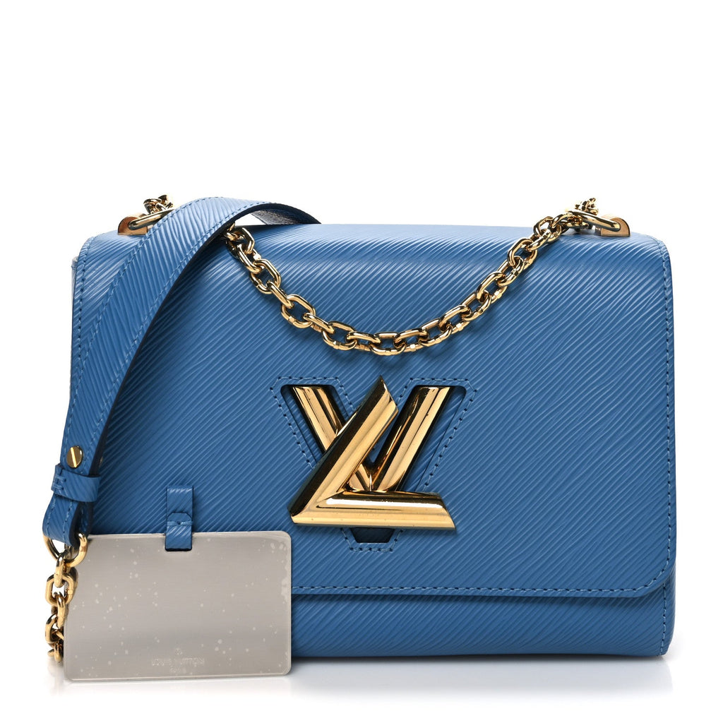 Epi Twist Shoulder Bag MM Blue Jean