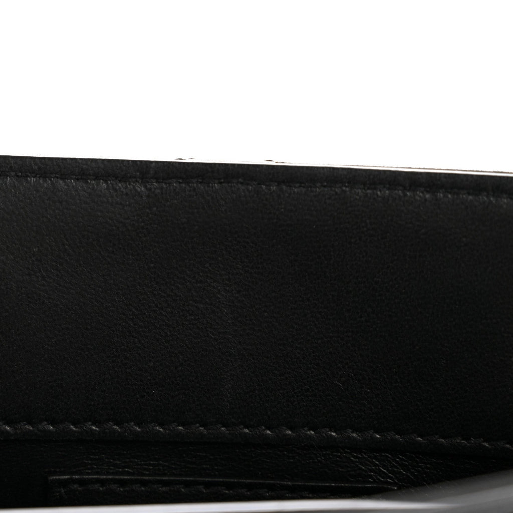 Lambskin Quilted Le Maillon Square Crossbody Bag Black