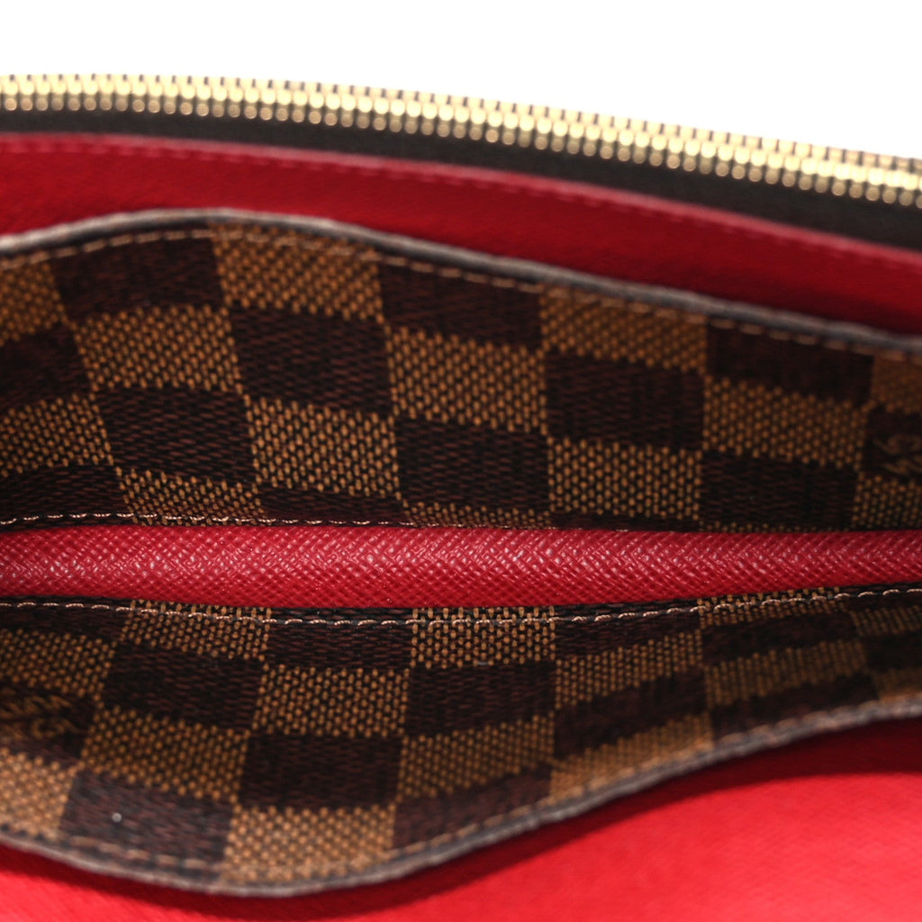 Damier Ebene Emilie Wallet Red