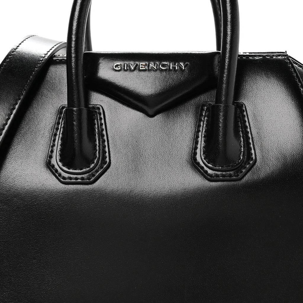 Shiny Lord Calfskin Mini Antigona Black
