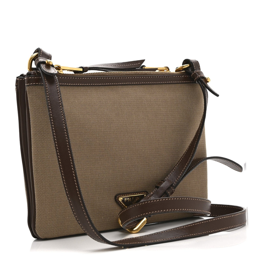 Jacquard Logo Flat Crossbody Bag Corda Bruciato