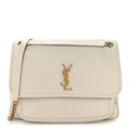 Grained Lambskin Monogram Large Niki Chain Satchel Crema Soft
