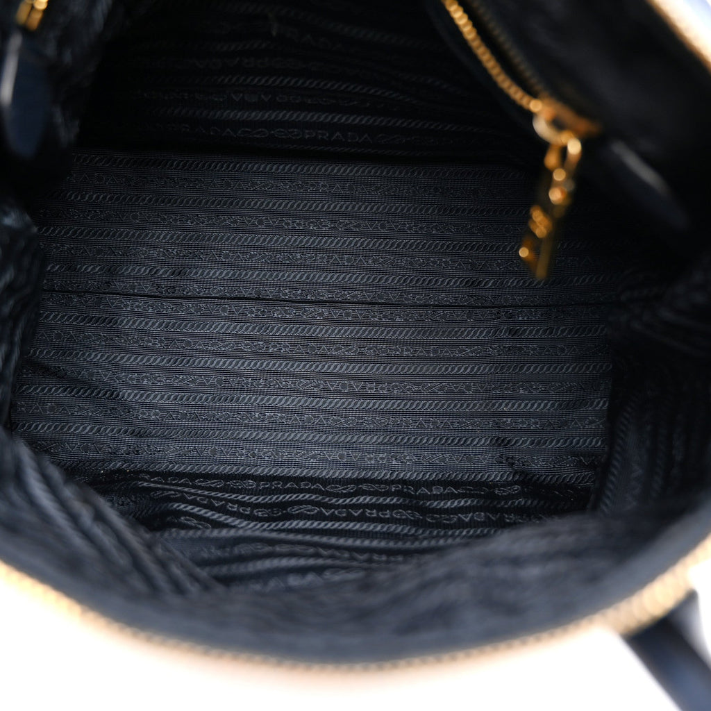 Tessuto Nylon Saffiano Shopping Tote Navy
