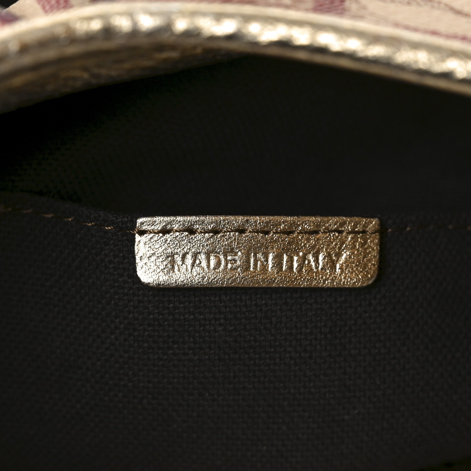 Haymarket Check Calfskin Claudia Drawstring Hobo Gold