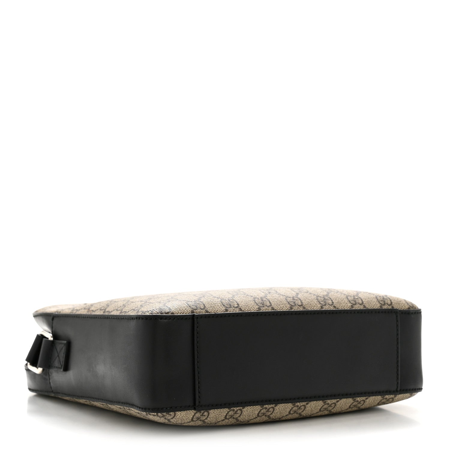 GG Supreme Monogram Flat Messenger Bag Beige Black New Acero