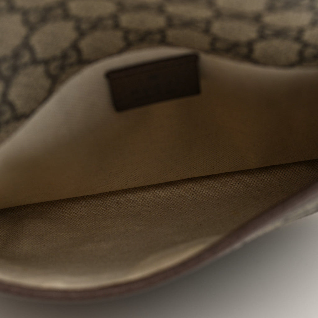 GG Supreme Monogram Neo Vintage Web Belt Bag Brown