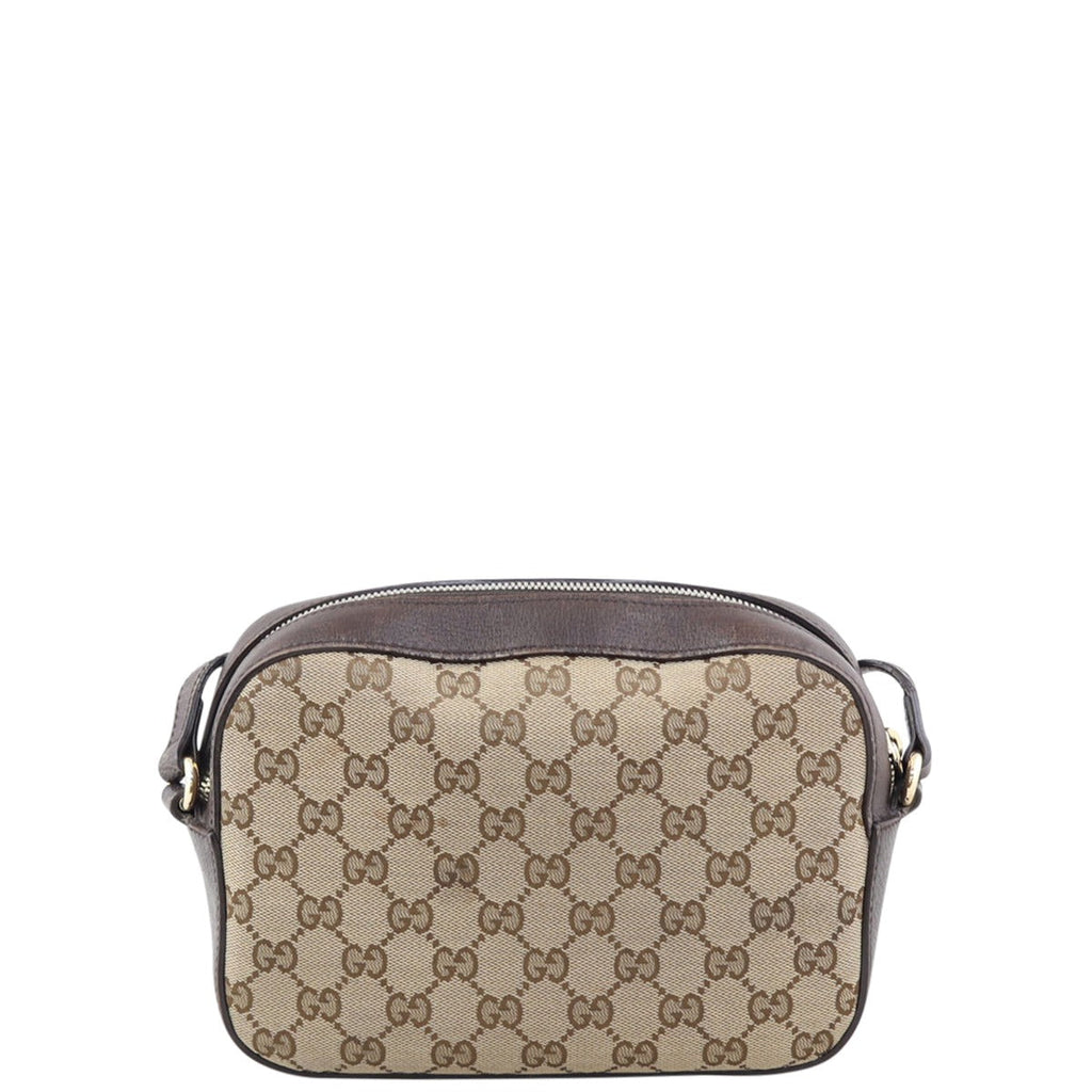 Gucci GG Canvas Webby Bee Crossbody Bag