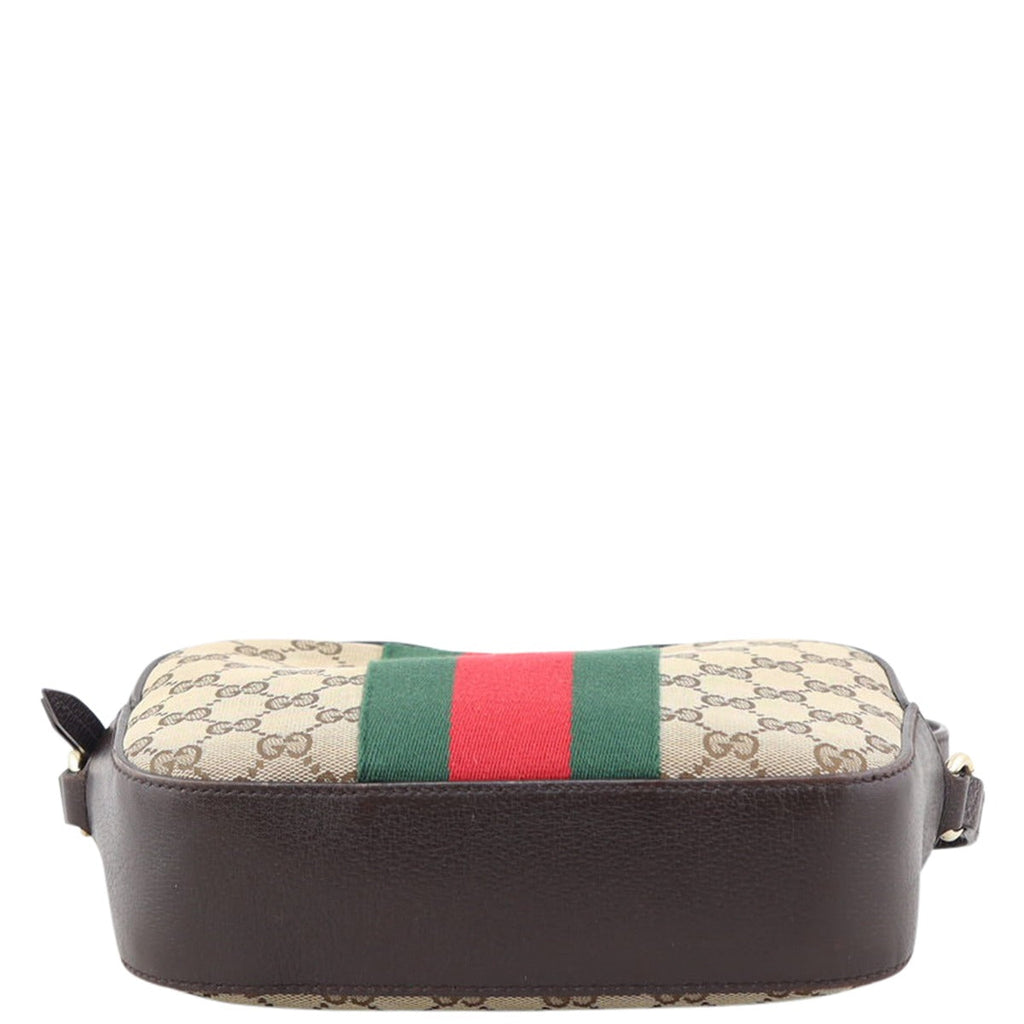Gucci GG Canvas Webby Bee Crossbody Bag