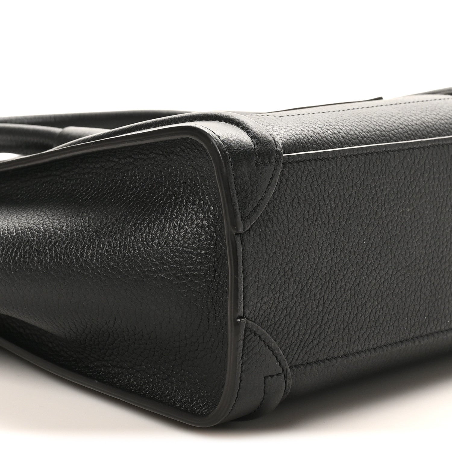 Drummed Calfskin Nano Luggage Black