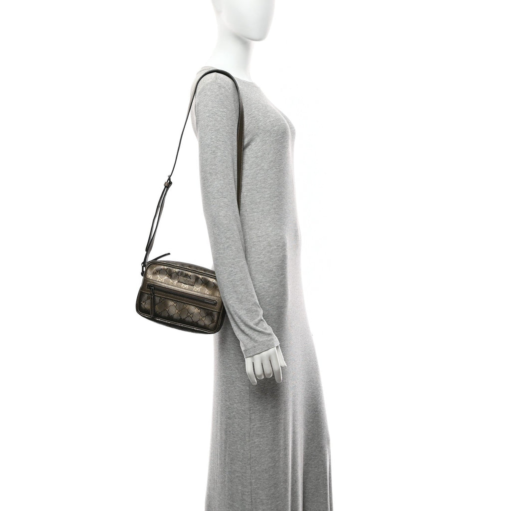 Imprime Monogram Small Shoulder Bag Silver