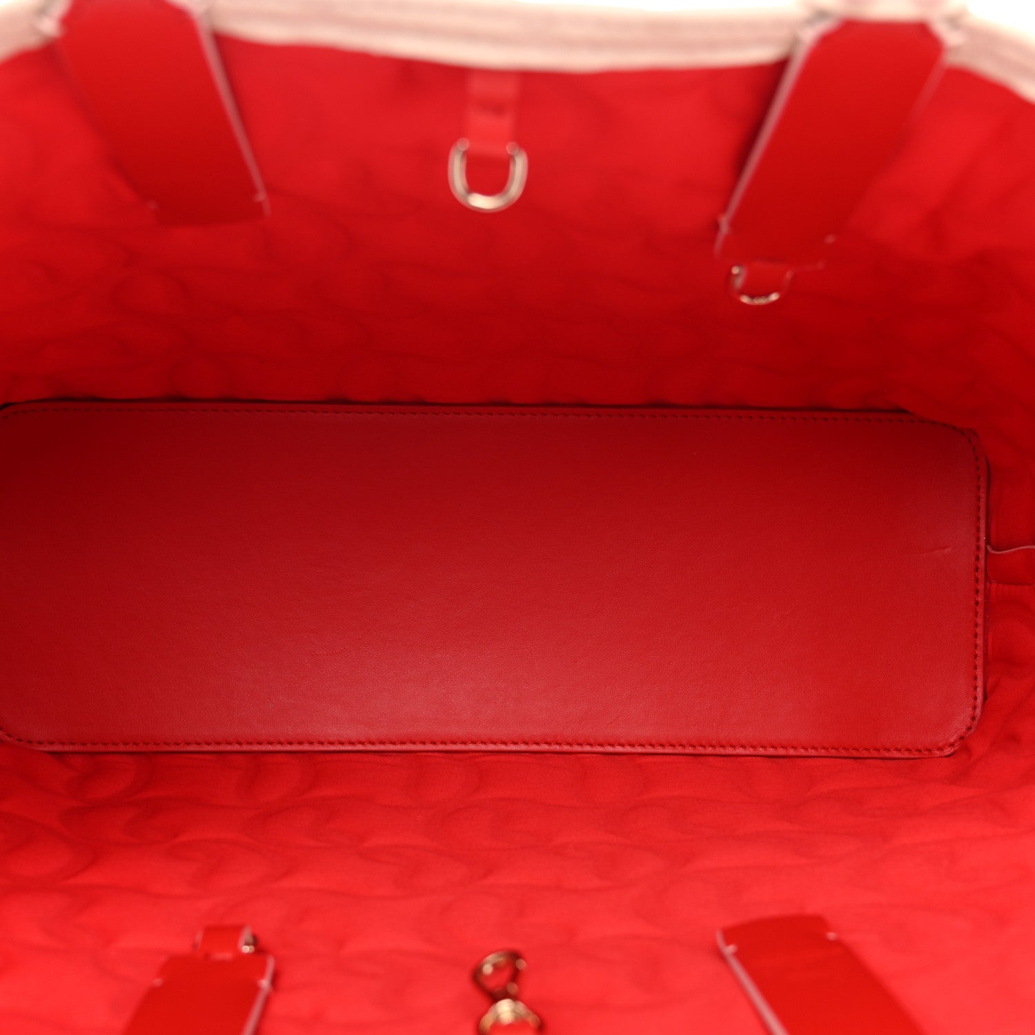 Nappa Embossed East West Cabata Tote Leche