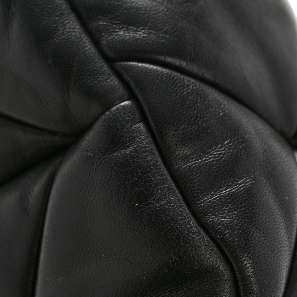 Nappa Re-Nylon Triangle Quilted Patchwork System Shoulder Bag Black