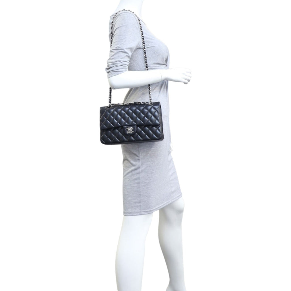 Chanel Classic Double Flap Medium | 13 Series Black Silver Hardware
