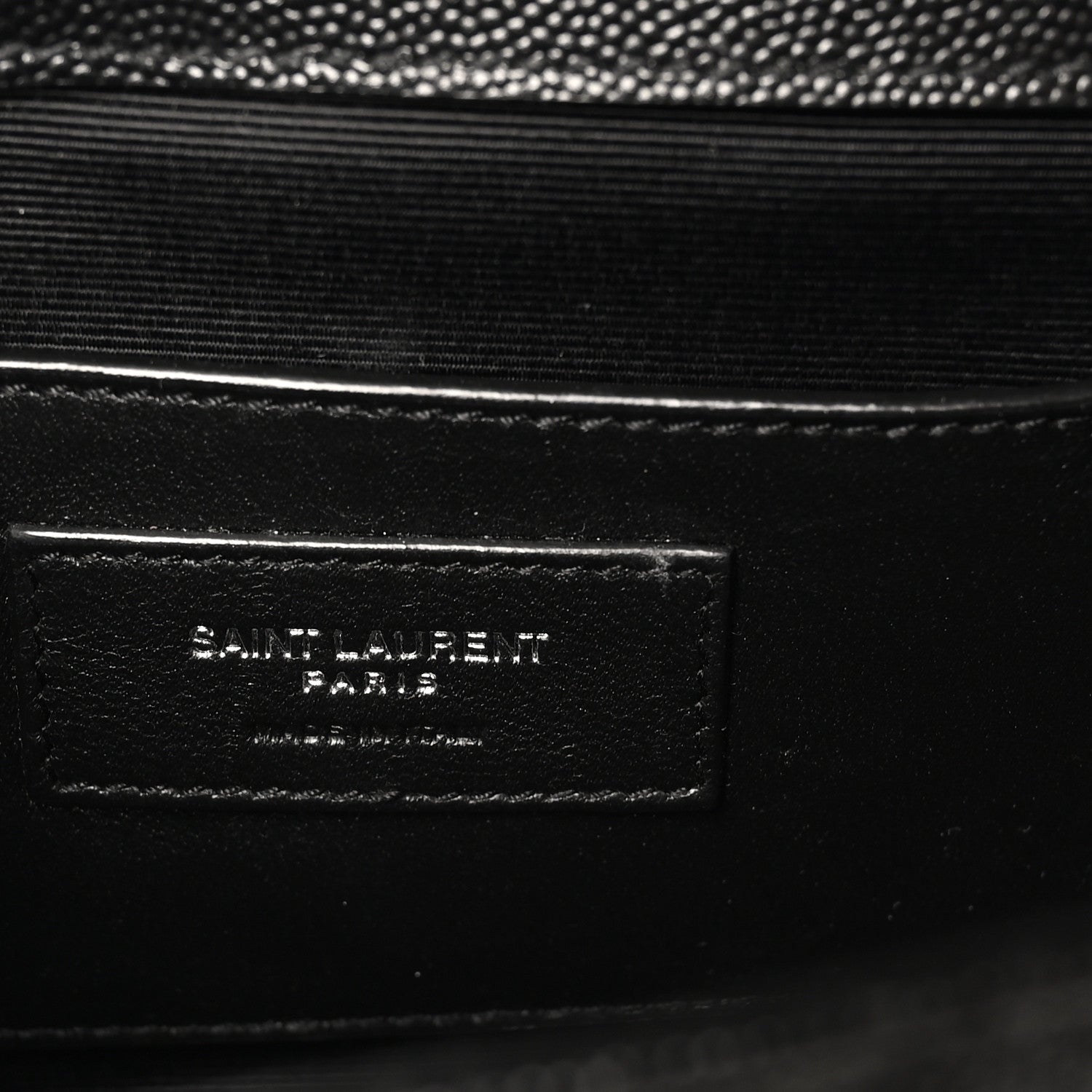 Grain De Poudre Textured Mixed Matelasse Triquilt Small Monogram Satchel Black