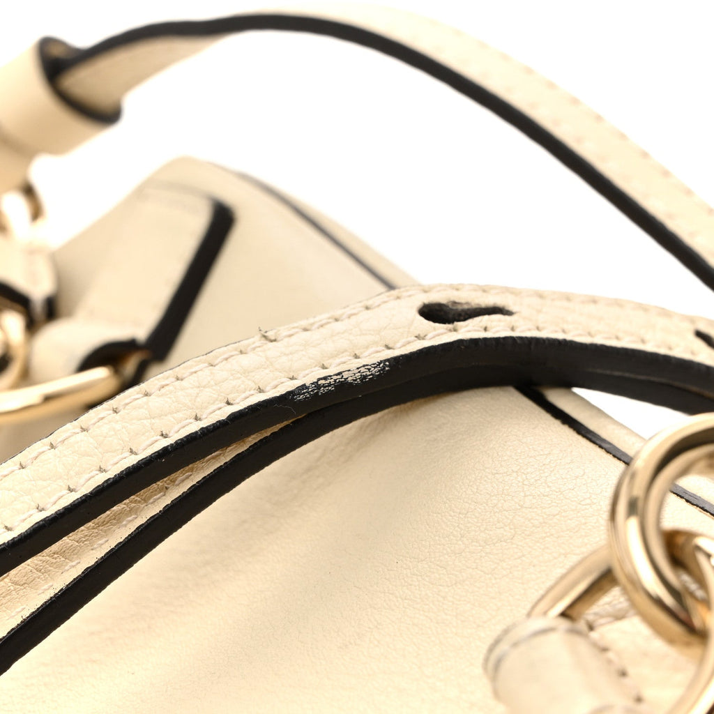 Suede Calfskin Mini Faye Backpack Off White